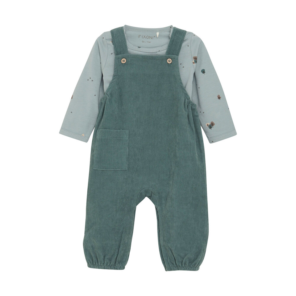 Sæt m. Body & Cord Sparkedragt - Silver Pine - 56