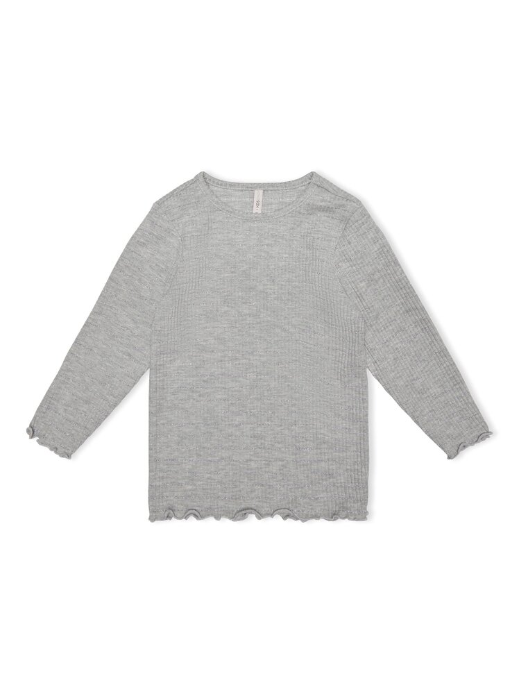 Ola ls glitter top - light grey melange - 80