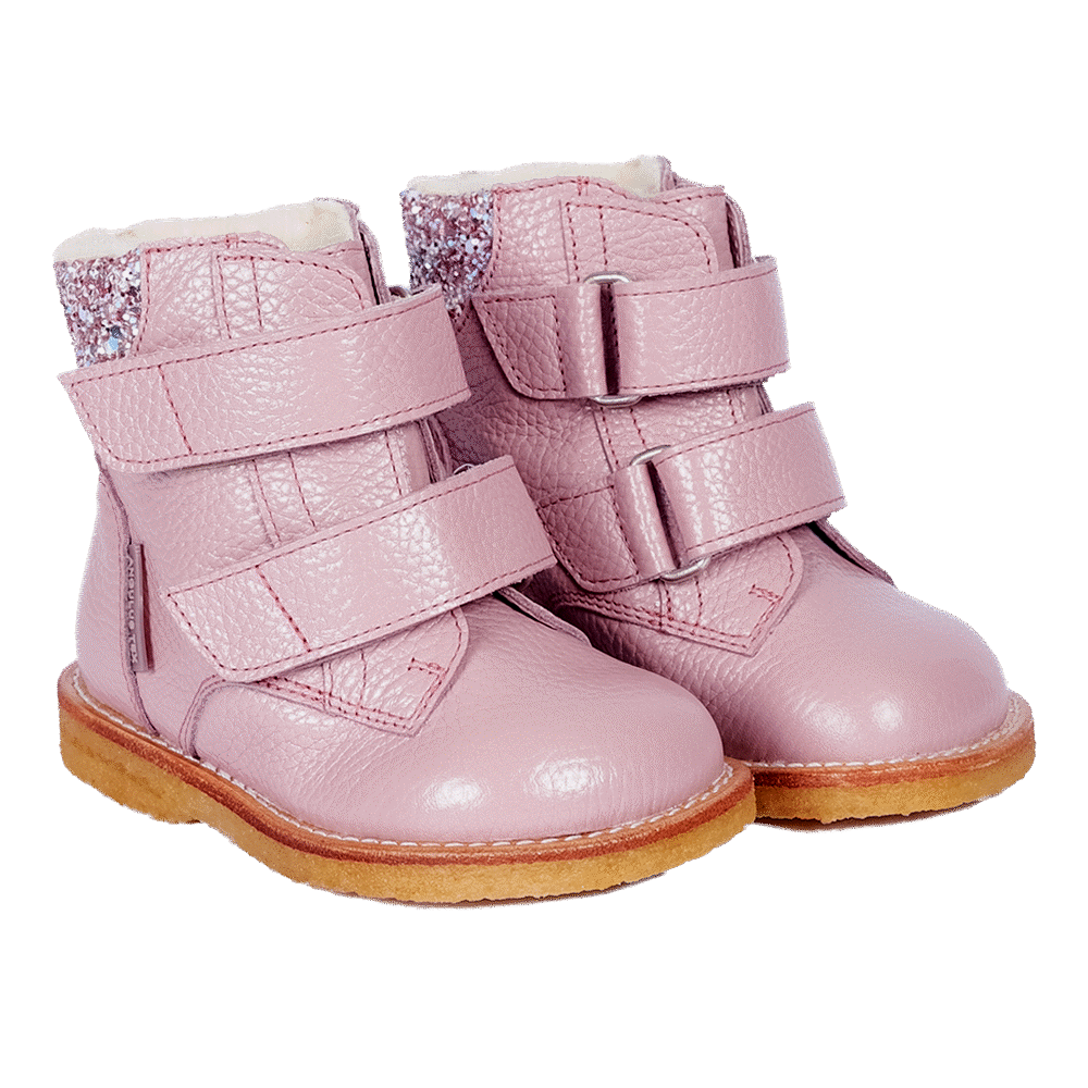 Begynder TEX-støvle med glitter og velcro - MAUVE - 21