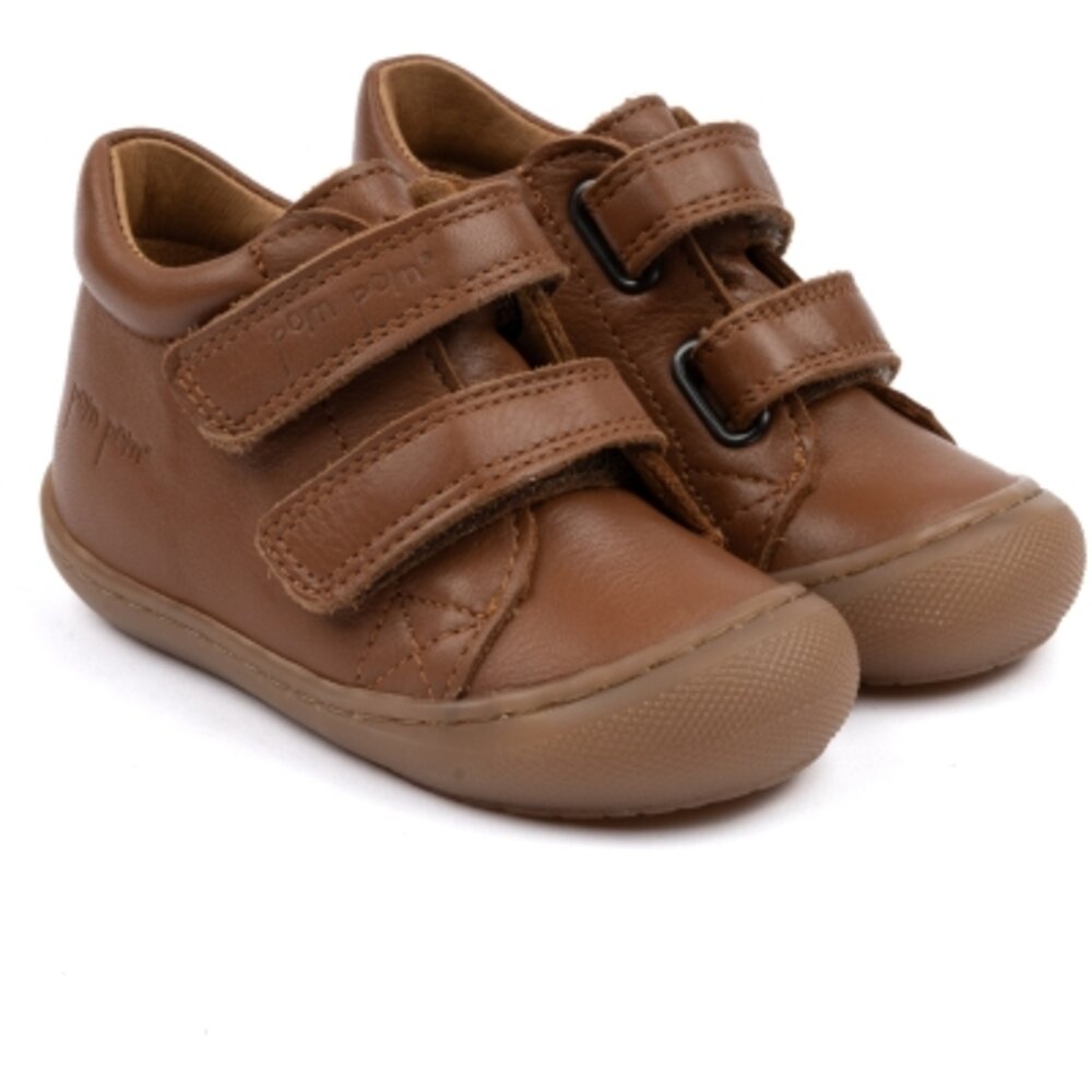 Pompom Sport velcro sko - DARK CAMEL 22