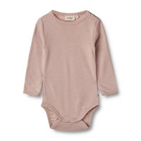 Uld body langærmet Lucca - Dry Rose