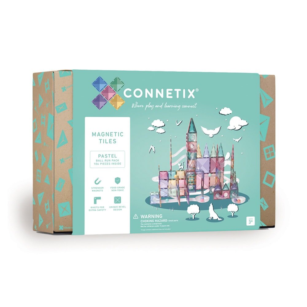 CONNETIX Ball Run Pack - magnetsÃ¦t 106 dele pastel