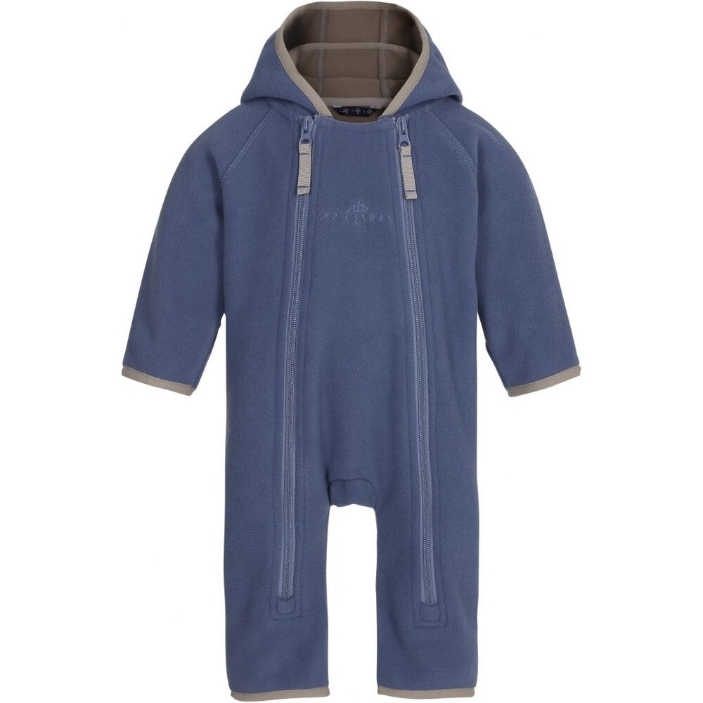 Fleece babydragt - Polar blue/mocca - 12 MDR.