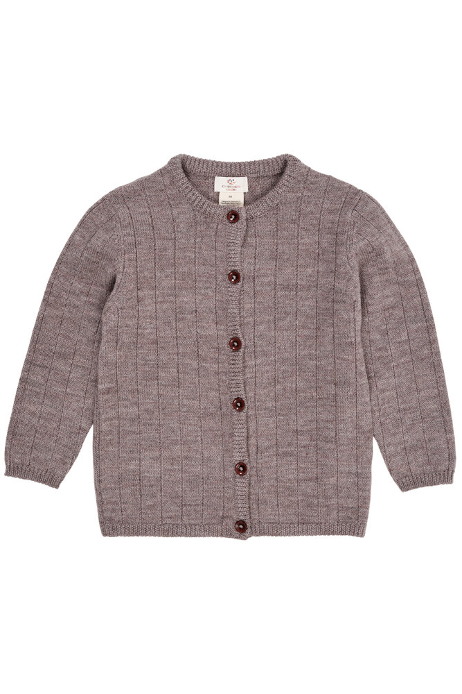 Copenhagen Colors Strikket cardigan m. bred rib - NATURAL 56