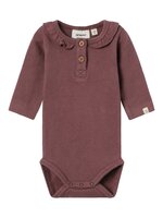 Thoro langærmet slim body - ROSE BROWN