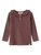 Thoro langærmet slim top - ROSE BROWN