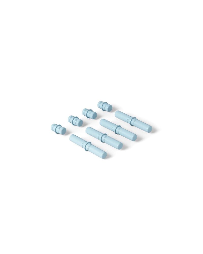 8 x Connector pegs Sky Blue