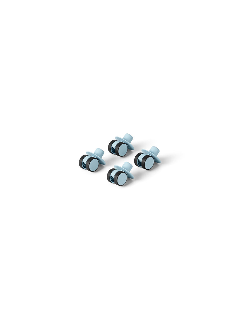 4 x Swirly wheels Sky Blue