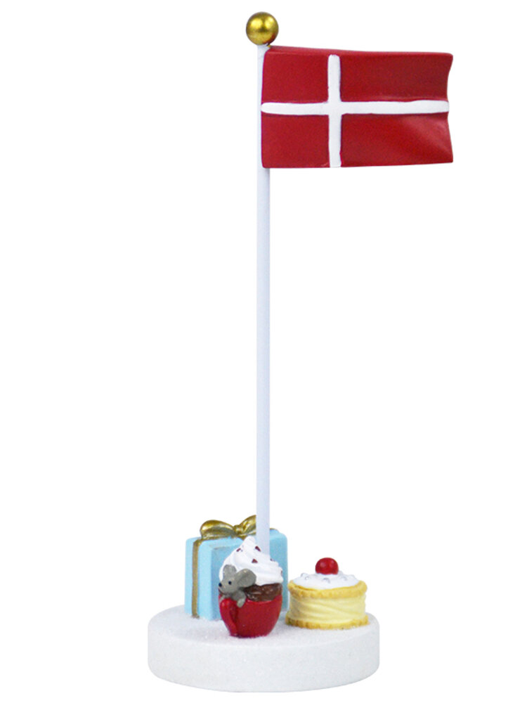 Bordflag, kager og pakke