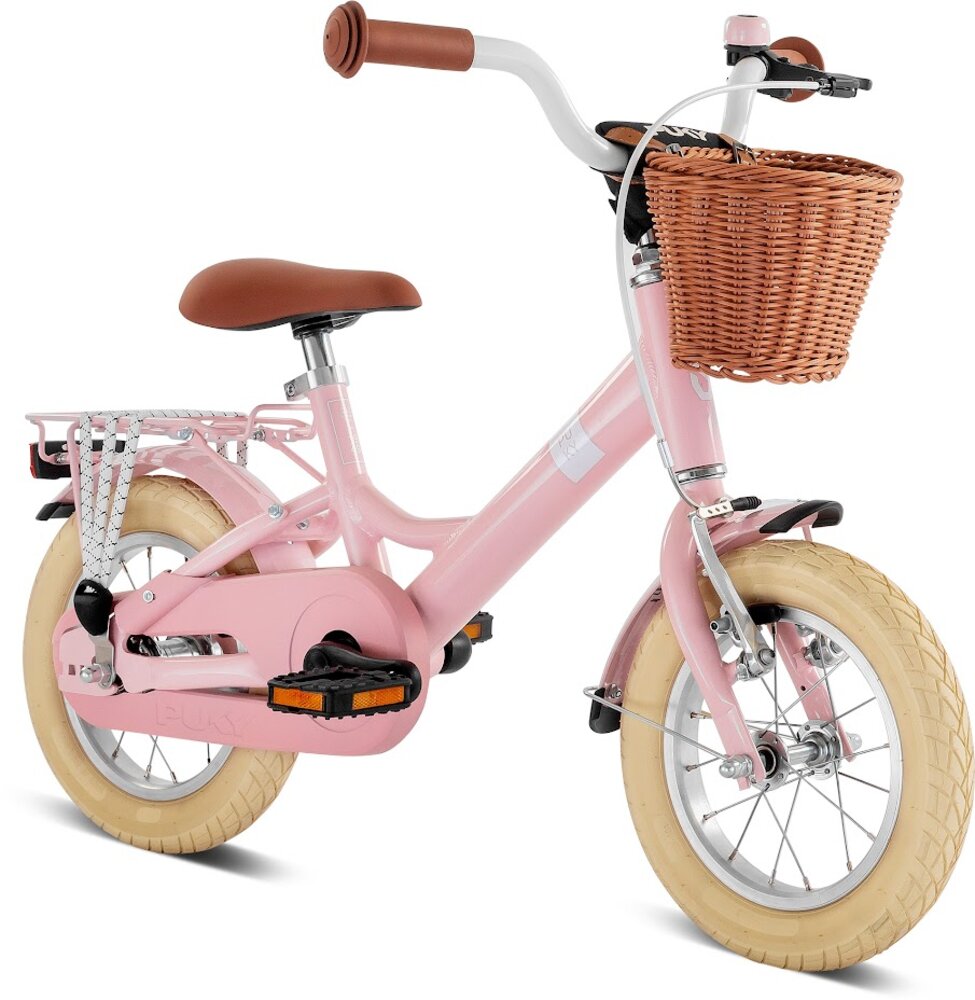 PUKY Youke Classic 12,Alu legecykel med kurv retro rose