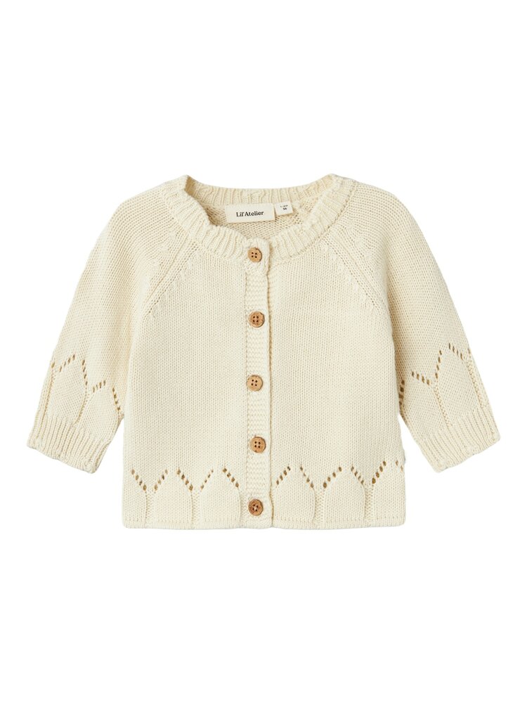 Ramla langærmet strik cardigan - TURTLEDOVE - 56