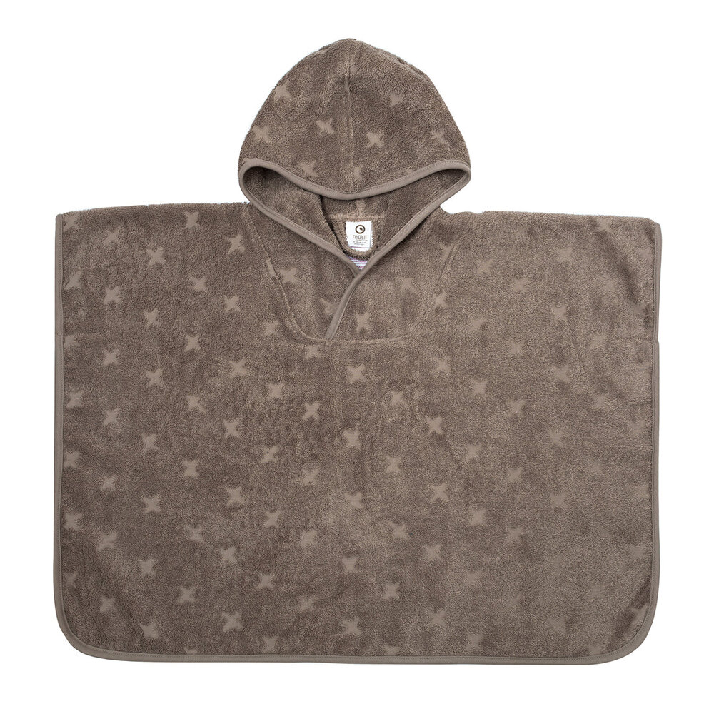 product-Frotté Poncho med hætte - cashew 110-140