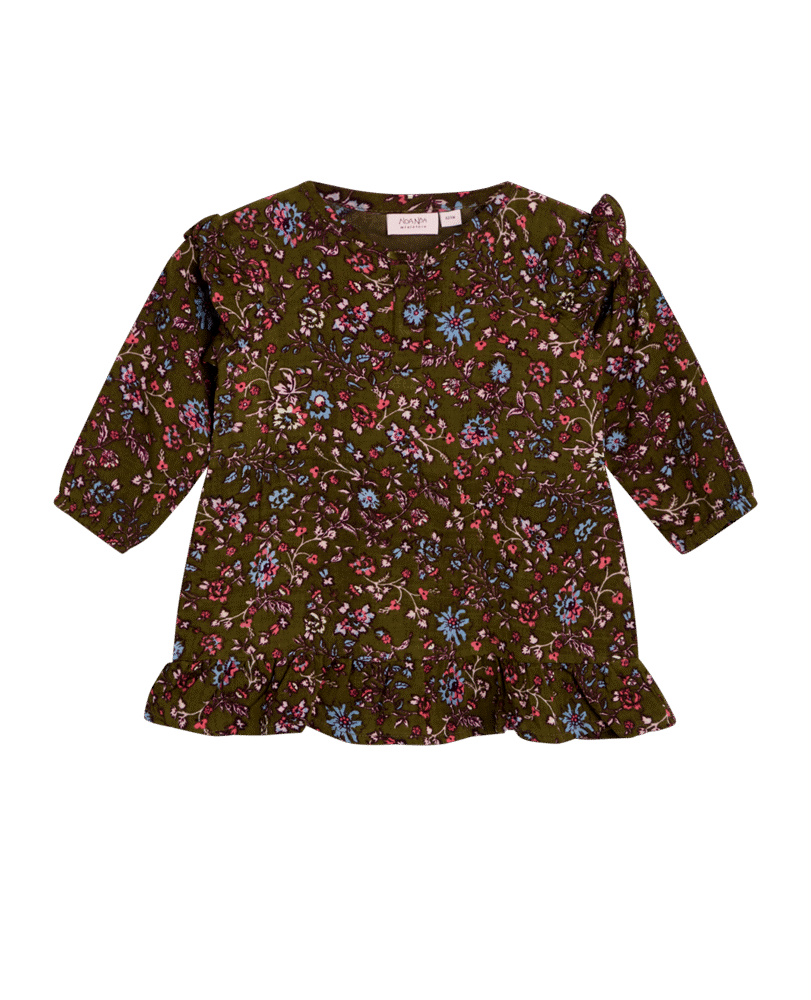 Malia kjole - PRINT BROWN/ROSE - 74