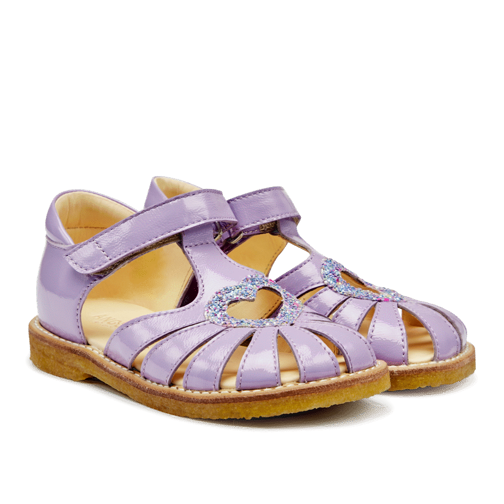 Hjertesandal med glitter hjerte - Lilac/Confetti Glitter - 27