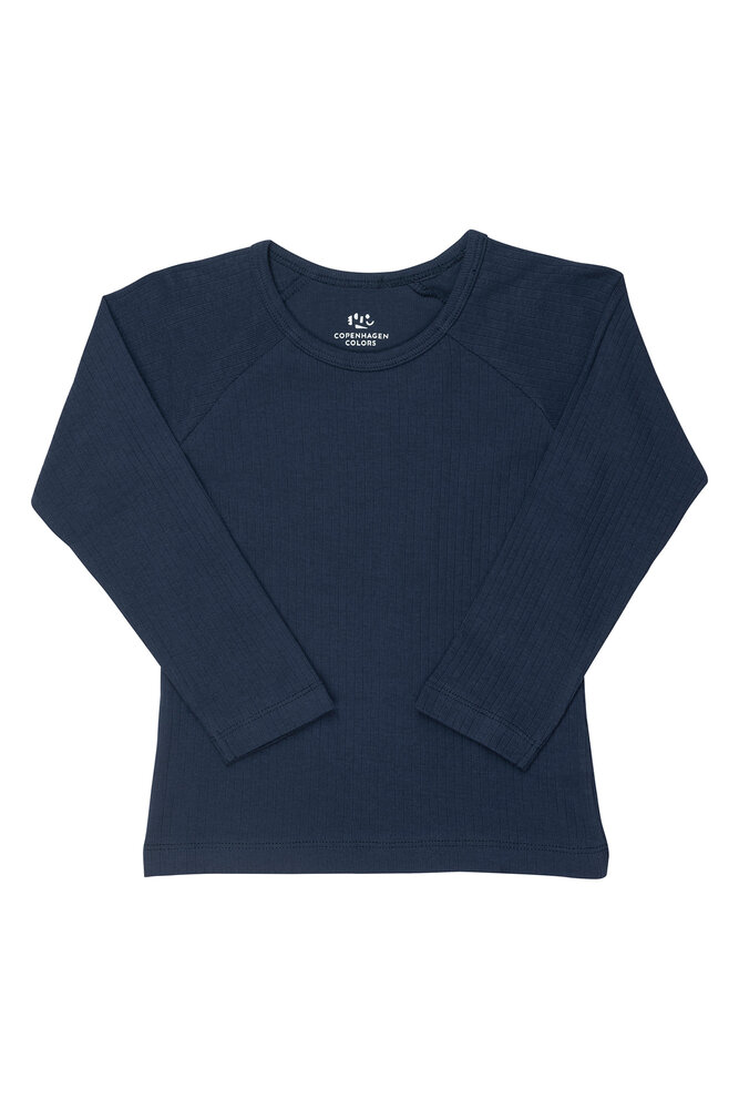 T-shirt lang ærme - navy - 74