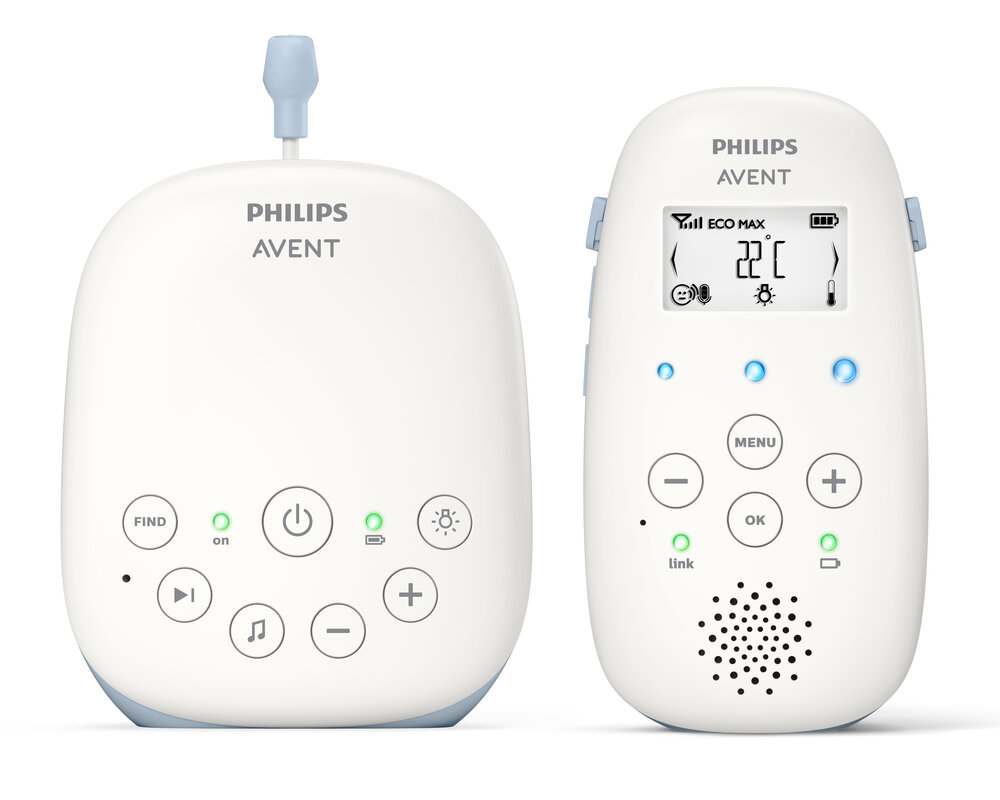 Baby Monitor m. temperatursensor og vuggeviser