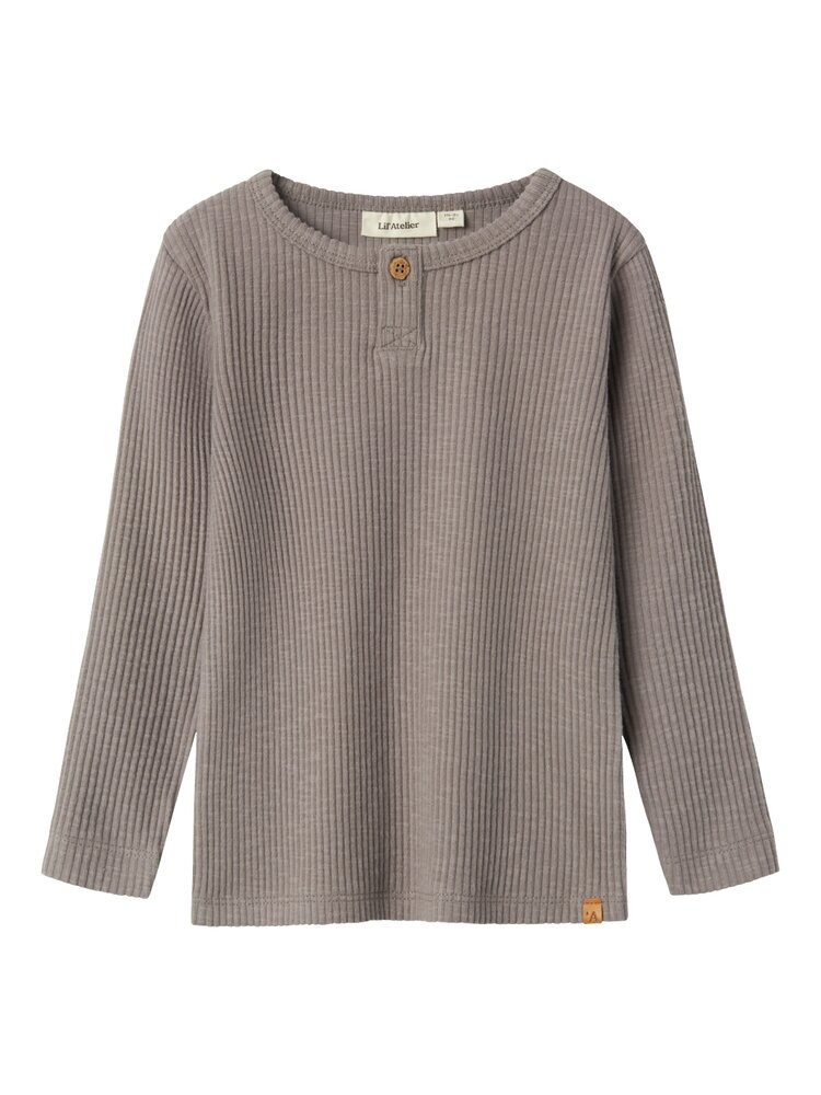 Lil' Atelier Rajo langÃ¦rmet slim top - SILENT STORM 122/128