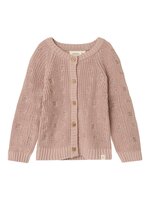 Emlen langærmet strik cardigan - SHADOW GRAY