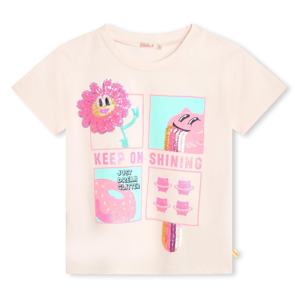 T-shirt kortærmet - PINK PALE - 4 ÅR