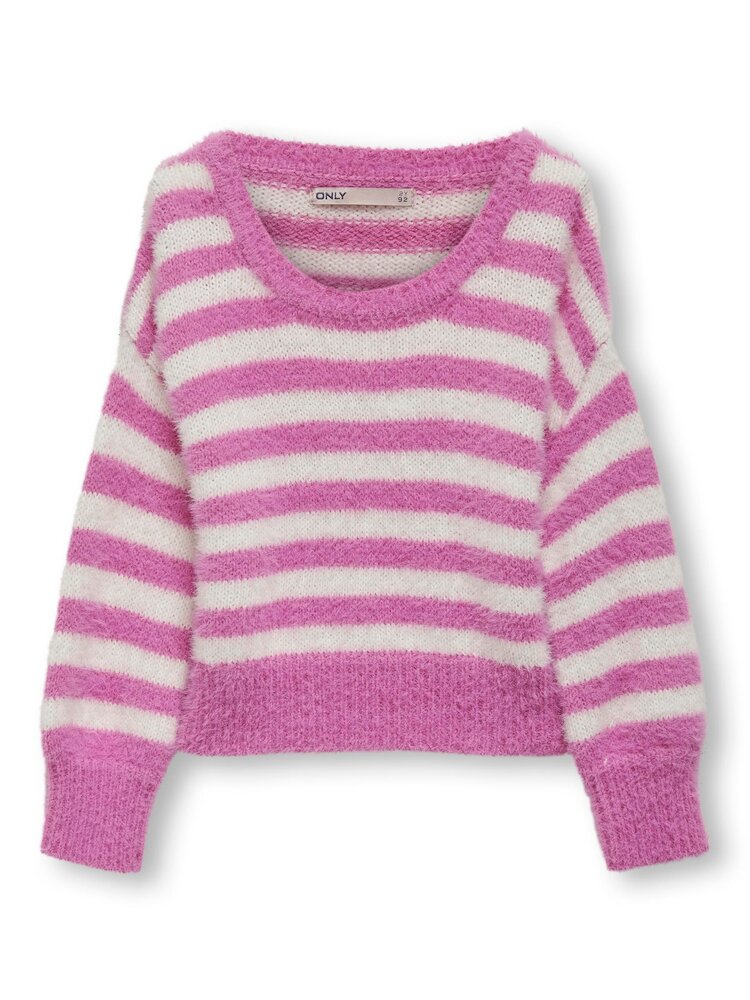 Newpiumo langærmet pullover - SUPER PINK - 122