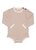 Let strikket bodystocking m. striber - CREAM