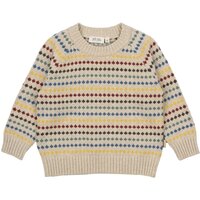 O-neck Dot Strik Sweater - MULTI