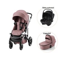 Smile 5Z inkl. liggedel og Baby-Safe Core autostol - dusty rose/space black