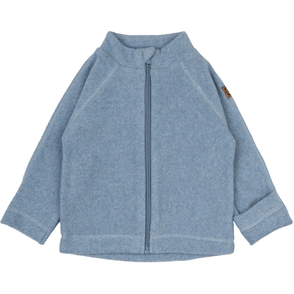 Mikk-Line Bomuld Fleece Baby Jakke - FADEDDENIM 6 MDR.