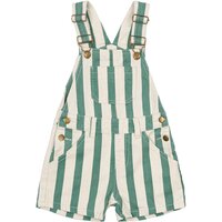 Newman Short Dungarees - GREENSTRIP