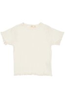 Sommer pointelle t-shirt - CREAM