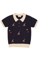 Polo m. både - CREAM/NAVY